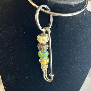 Safety pin keychain